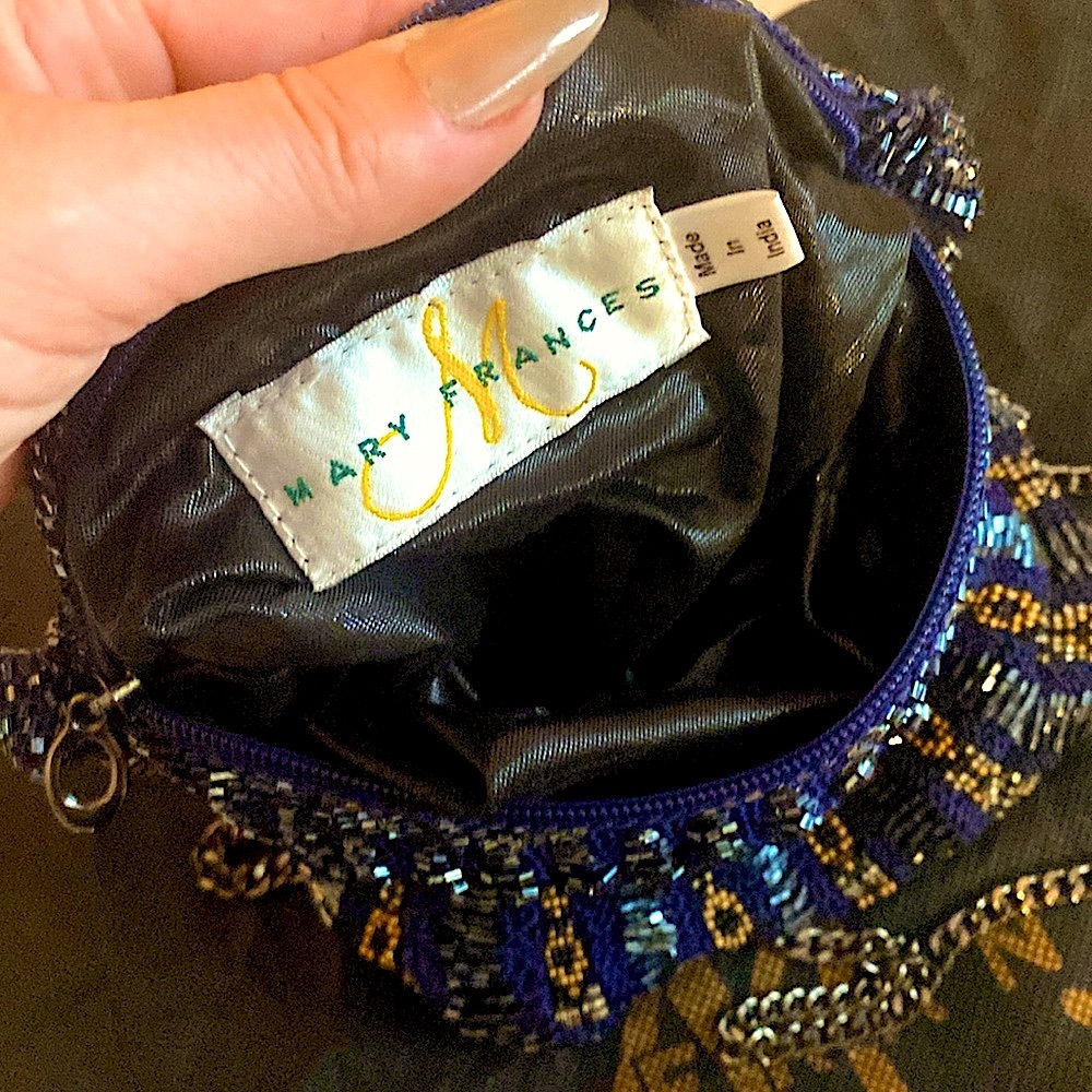 Mary Frances Vintage Hand Embellished Beaded Evening Bag - Picture 7 of 13